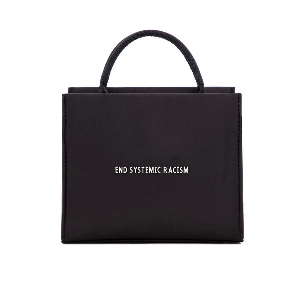 ESR Black Satin tote Brandon Blackwood
